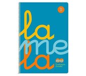 Lamela - Cuaderno polipropileno formato Folio cuadrícula 3x3 80 hojas 90g colores surtidos 7FTP003S 7FTP003S
