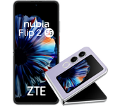 ZTE nubia Flip 2 5G, Smartphone Plegable con IA, 8GB+256 GB [VERSION ESPAÑOLA], Pantalla FHD+ AMOLED 6,9" 120Hz, Cámara 50MP, Batería 4325mAh, Carga Rápida 33W, Android 14, Mediatek Dimensity 7300, Incluye Funda y Protector, Negro