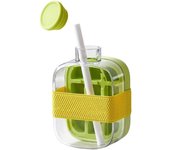 Bandeja para cubitos de hielo mejorada 2025 con tapa - Fácil de abrir y cerrar verticalmente, incluye pajita y vendaje, llenado rápido sin contacto, ideal para whisky, cócteles, té y café (18 rejillas, verde)