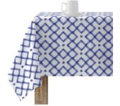 Mantel antimanchas de tela por metros impermeable teflon - Ancho 140cm - Geométrico azul clásico 46059-1    mantel por metros; manteles; mantel barato; mantel jardín