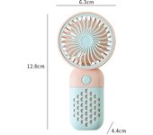 Ventilador de carga portátil para estudiantes, miniventilador USB pequeño de bolsillo con dibujos animados, novedad de 2024