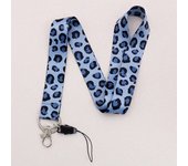 Mobile Phone Lanyard Cute Gray Leopard Strap Keychain Credenciales Lanyard for ID Card Holder Key Keychain Key Ring Hanging Rope