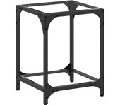 vidaXL Mesa de centro superficie vidrio transparente acero 30x30x40 cm Transparente, Negro, Mesita de Salón o Comedor o Auxiliar Mesa de Café Meuble Salón