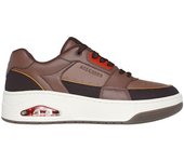 Skechers 183140_DKBR Zapatillas deportivas para hombre marrones en piel y sintético 82493