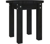 vidaXL Mesa de centro de madera maciza de pino Ø35x35 cm Natural, Blanco, Gris Mesita de Salón o Comedor o Auxiliar Mesa de Café Meuble Salón
