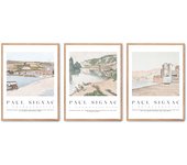 Set de 3 cuadros calidad premium con marco de madera - 30x40 cm o 50x70 cm - POSTER LAB