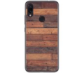 Tumundosmartphone Funda Gel Tpu para Xiaomi Redmi Note 7 diseño Madera 03 Dibujos