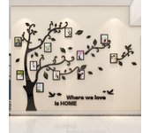 3D Acrylic Tree Photo Frame Wall Stickers Crystal Mirror Stickers Paste On TV Background Wall DIY Family Photo Frame Wall Decor