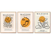 Set de 3 cuadros calidad premium con marco de madera - 30x40 cm o 50x70 cm - POSTER LAB
