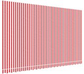 vidaXL Tela de repuesto de toldo rayas rojas y blancas 5x3 m