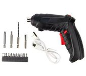 Destornillador eléctrico de 3,6 V, Taladro Inalámbrico recargable, juego de herramientas eléctricas, batería de litio de 1800mAh, Mini destornillador doméstico