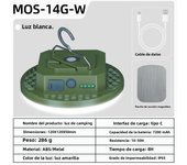 MOSLIGHTING Camping Lantern 7200mAh Rechargeable LED Hanging Tent Light Magnet Portable Flashlight Car Repair Emergency Light