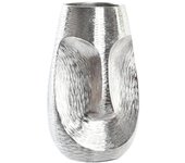 JARRON ALUMINIO 19X19X31 CARA PLATEADO AL196001