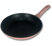 Sartenes de Cocina Color Rosa Horizon, De Aluminio Forjado, Revestimiento Aspecto Piedra, Antihaderente Tricapa, Compatible con Gas, Vitrocerámica y Cocinas De Inducción, Libre De Pfoa