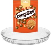 Pack repostería:CONGUITOS GALLETA LECHE DOYP 120G+Plato De Tarta De Vidrio 27 cm