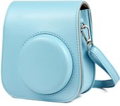 Solid Color Full Body Camera Leather Case Bag with Strap for FUJIFILM Instax mini 11