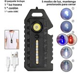 LED Red Blue Shoulder Tactical Police Flashlight with Clip USB Rechargeable Torch Bike Taillight Helmet Warn Light