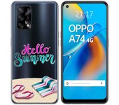 Tumundosmartphone Funda Gel Transparente para Oppo A74 4G diseño Summer Dibujos