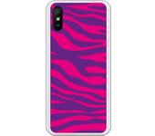 Funda compatible con Xiaomi Redmi 9A - 9AT - Animal Print Zebra Rosa Lila
