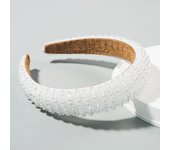 Handwoven Crystal Hair Bands From Europe And America, Women's Baroque Sponge Thickened Headband, Simple Hair Accessories