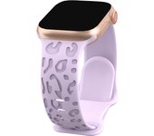 Engraved Strap For Apple Watch Band 44mm 40mm 45mm 49mm 41mm 38mm 42mm Leopard silicone bracelet iwatch series 7 se 3 6 8 ultra