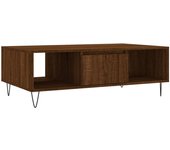 vidaXL Mesa de centro madera de ingeniería 104x60x35 cm Blanco, Negro, Blanco brillante Mesita de Salón o Comedor o Auxiliar Mesa de Café Meuble Salón