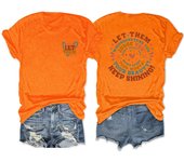 Casual and fashionable T-shirts with round necks and short sleeves let them misunderstand summer blouses