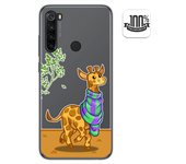 Tumundosmartphone Funda Gel Transparente para Xiaomi Redmi Note 8 (2019/2021) diseño Jirafa Dibujos