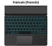 AJIUYU Wireless Touchpad Keyboard With Backlight For Samsung Galaxy Tab S9 FE SM-X510 X516B 10.9" A9+ S7 S8 A8 S6 Lite Tablet