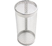 Parrilla redonda de acero inoxidable Juego de parrilla redonda antiadherente para barbacoa （20 * 9,5 cm）