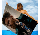 Football Superstar M-Messi 10 Print Bath Towel Soft Water Absorbing Breathable For Girl Kids Decorative Cartoon Beach Towel