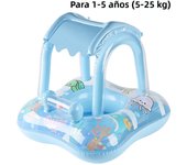 1pc Flotador De Piscina Para Bebés Con Canopy Juguete De Playa Para Fiesta Flotadores Para Niños Pequeños Y Recién Nacidos
