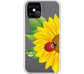 Funda compatible con iPhone 12 - 12 Pro - Girasol y mariquita
