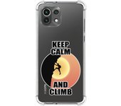 Tumundosmartphone Funda Silicona Antigolpes para Xiaomi Mi 11 Lite 4G / 5G / 5G NE diseño Hombre Escalada Dibujos