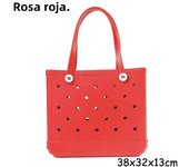 Large Boggs Beach Bag Summer EVA Beach Basket Women Picnic Tote Bag Holes Waterproof Handbag Pouch Shopping Shoulder Bag