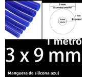 3x9mm Inner Diameter 3mm Thickness 3mm Blue Red Black Car Vacuum Silicone Hose Universal Racing Line Pipe Tube 1/2/3/5/10 meters