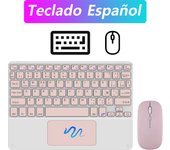 CASEPOKE Wireless Bluetooth Keyborad with Touchpad for iPad iPhone Samsung Xiaomi Spanish Portuguese Korean Russian Keyboard
