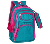 J.S ONDO MOCHILA TIPO TELA PARA MUJER  HOMBRE Mochila Escolar Mochila de Viaje Negocios Trabajo Diario Antirrobo Impermeable Grande Mochila Ordenador CLASICO 18 pulgadas CON ESTUCHE