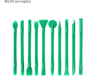 RELIFE RL-049C 10 IN 1 Multifunctional Disassembly Tool Set for Dismantling Mobile  Phones High Hardness Bilateral Crowbar Kit