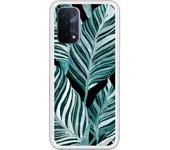 Funda compatible con Oppo A54 5G / A74 5G - Be Unique Funda Gel helechos fondo negro