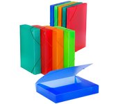 Carpeta proyectos polipropileno translucido con goma lomo 5 cm color azul carchivo