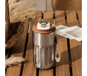 Portable 450ml Smart Vacuum Coffee Cup 316 Stainless Steel LED Temperature Display Thermos Bottle High-looking Car Thermos Cup
