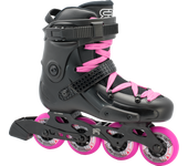 Patines en Línea FR SKATES FRW 80 Negros y Rosas con Guías X2R Rockeables