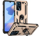2-in-1 Fall-proof Case for Oppo A15 A35 A53 A32 A72 A52 A92 A93 A54 A55 A16 A74 5G A9 2020 Reno2 Z Reno6 Ring Stand Phone Case