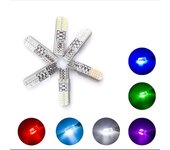 10PCS T10 W5W Strobe Flash Silicone Gel Light 24smd Canbus Car Clearance Reading Dome Lights 12V Universal