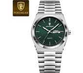 POEDAGAR Business Men Wristwatch Waterproof Stainless Steel Man Watch Luminous Date Week Fashion Men's Quartz Watches Reloj+Box