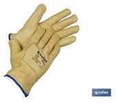 Cofan Guante de Piel Vacuno Extra Resistente con Borreguito Talla 9