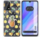 Funda Silicona Transparente para Blackview A50 diseño Piña Dibujos