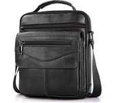 Bolso de Hombre Bandolera de Piel Grande Bolso Cruzado de Cuero para Hombres Bolso de Mano Mariconeras para Hombres Bolsa de Viaje Normal de Piel