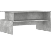 vidaXL Mesa de centro madera de ingeniería 90x55x42,5 cm Blanco, Negro, Roble Sonoma Mesita de Salón o Comedor o Auxiliar Mesa de Café Meuble Salón
